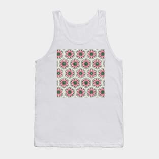 Cute, floral and abstract flower pattern painting (flowers, nature, watercolor, pink, colorful, colorandcolor, color and color, colorful flower, vintage) Tank Top